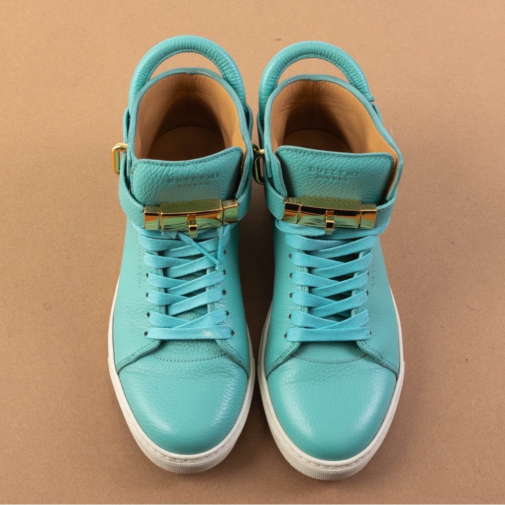 Buscemi Turquoise High-Top Sneakers